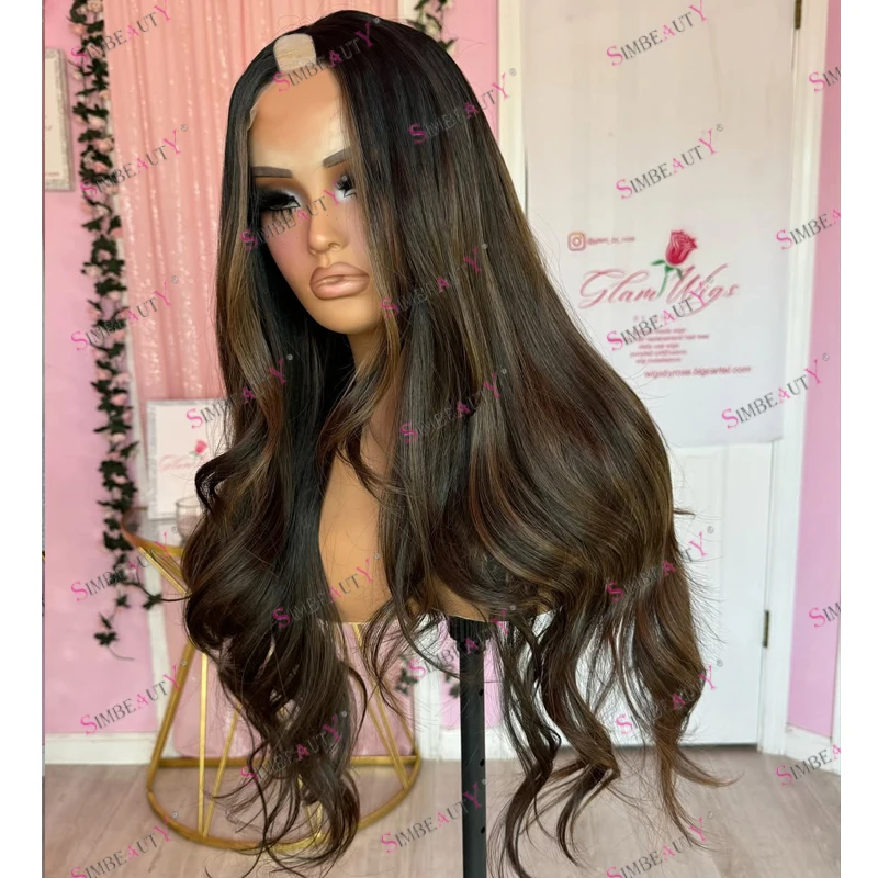 Glueless Highlight Ash Brown V Part Wig Super Long 30Inch Human Hair Black Women 1x4 U Shaped Ombre Dark Brown Blonde Wig 6Clips
Glueless Highlight Ash Brown V Part Wig Super Long 30Inch Human Hair Black Women 1x4 U Shaped Ombre Dark Brown Blonde Wig 6Clips