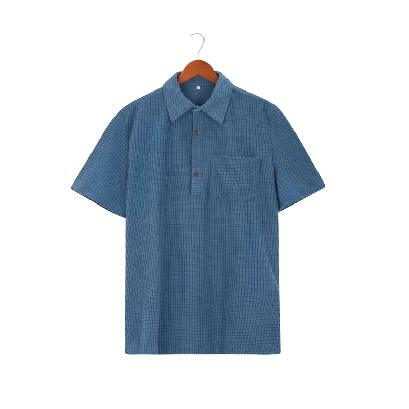 2025 Summer New Fashion American European Men's Solid Color Turn-down Collar Short Sleeve Single-breasted Pullover Shirts Male
2025 Summer New Fashion American European Men's Solid Color Turn-down Collar Short Sleeve Single-breasted Pullover Shirts Male