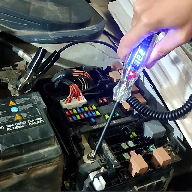 Automobile Diagnostic Tool Car Truck Voltage Circuit Tester, 6V 12V 24V DC Digital Display with Long Probe Pen and Light Bulb
Automobile Diagnostic Tool Car Truck Voltage Circuit Tester, 6V 12V 24V DC Digital Display with Long Probe Pen and Light Bulb