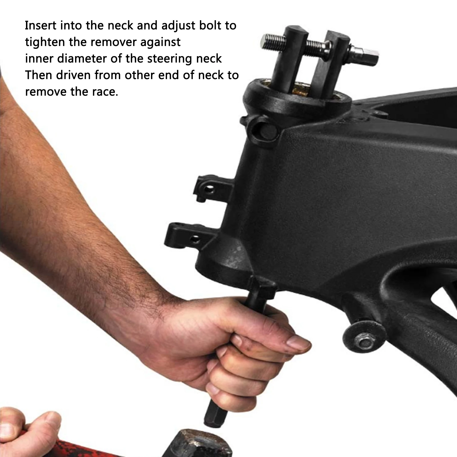 Motorcycle Steering Neck Bearing Race Removing Tool Universal for 1‑1/8in to 2‑5/8in ID Races
Motorcycle Steering Neck Bearing Race Removing Tool Universal for 1‑1/8in to 2‑5/8in ID Races