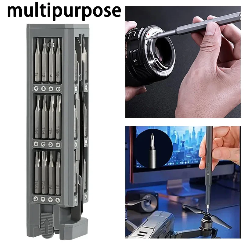 Набор прецизионных отверток 44 в 1, многофункциональный магнитный мини-набор инструментов для ремонта электроники
Набор прецизионных отверток 44 в 1, многофункциональный магнитный мини-набор инструментов для ремонта электроники