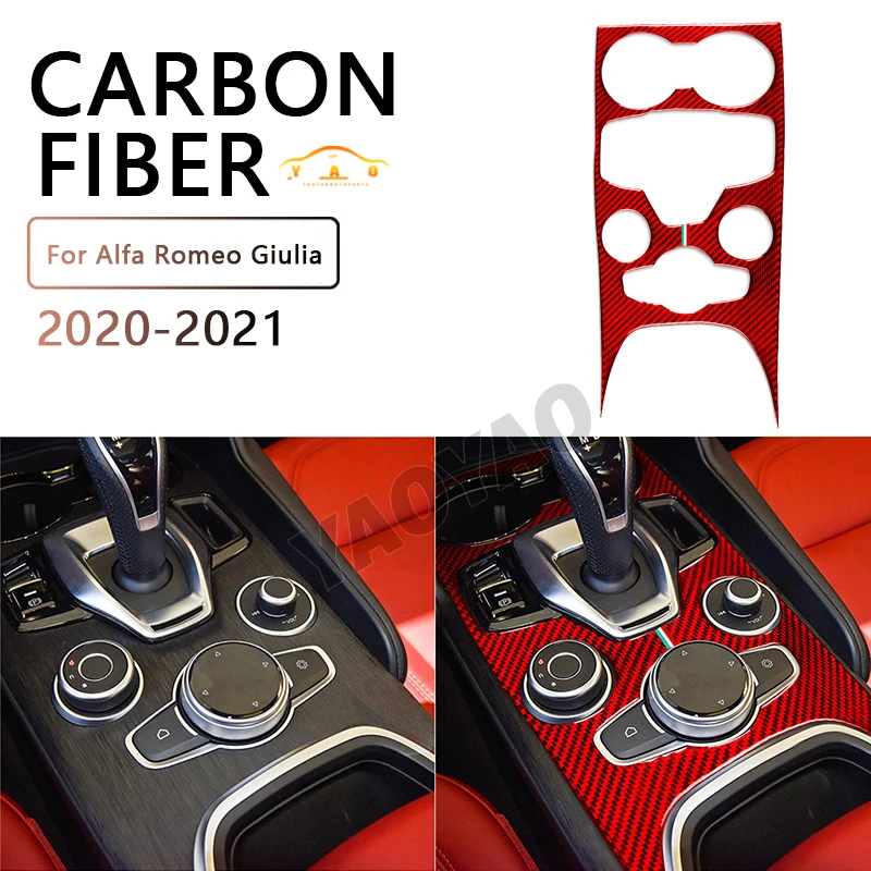Carbon Fiber Car Gear Panel Decoration Cover Trim Sticker Interior Replacement For Alfa Romeo Giulia 2020-2021
Carbon Fiber Car Gear Panel Decoration Cover Trim Sticker Interior Replacement For Alfa Romeo Giulia 2020-2021