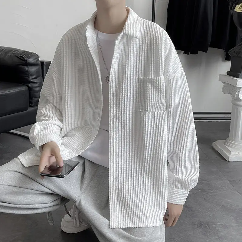 2024 New High Street Waffle Spring Autumn Long Sleeve Shirt Men's Handsome Street Jacket Korean Style Trendy Loose Shirt
2024 New High Street Waffle Spring Autumn Long Sleeve Shirt Men's Handsome Street Jacket Korean Style Trendy Loose Shirt