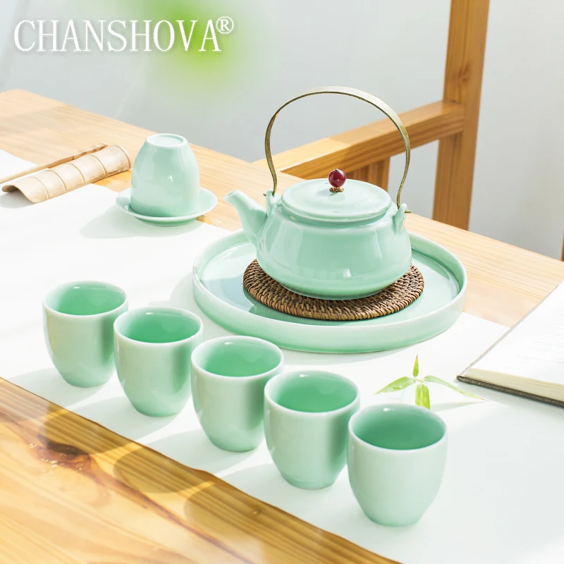 CHANSHOVA-Traditional Chinese Tea Cup Set, Monochromatic, Ceramic, Coffee Cups, China Porcelain Mug, Tea Set H014, 150ml
CHANSHOVA-Traditional Chinese Tea Cup Set, Monochromatic, Ceramic, Coffee Cups, China Porcelain Mug, Tea Set H014, 150ml
