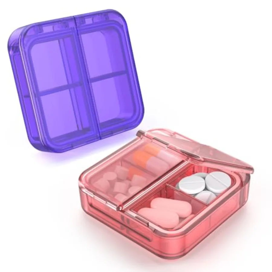 Small Pill, 4 Compartments Travel Pill, Portable Pill Organizer, Mini Pill Container ket, Daily Compact Travel Medicine older t
Small Pill, 4 Compartments Travel Pill, Portable Pill Organizer, Mini Pill Container ket, Daily Compact Travel Medicine older t