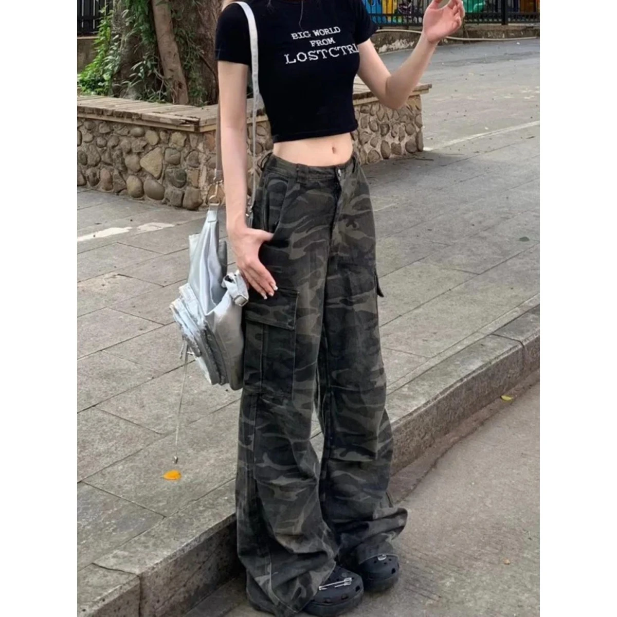 Retro Waed Camouflage ket Workwear Casual Pants Women Slim Cleanfit Straight Leg Micro Flared Wide Leg Long Trousers
Retro Waed Camouflage ket Workwear Casual Pants Women Slim Cleanfit Straight Leg Micro Flared Wide Leg Long Trousers