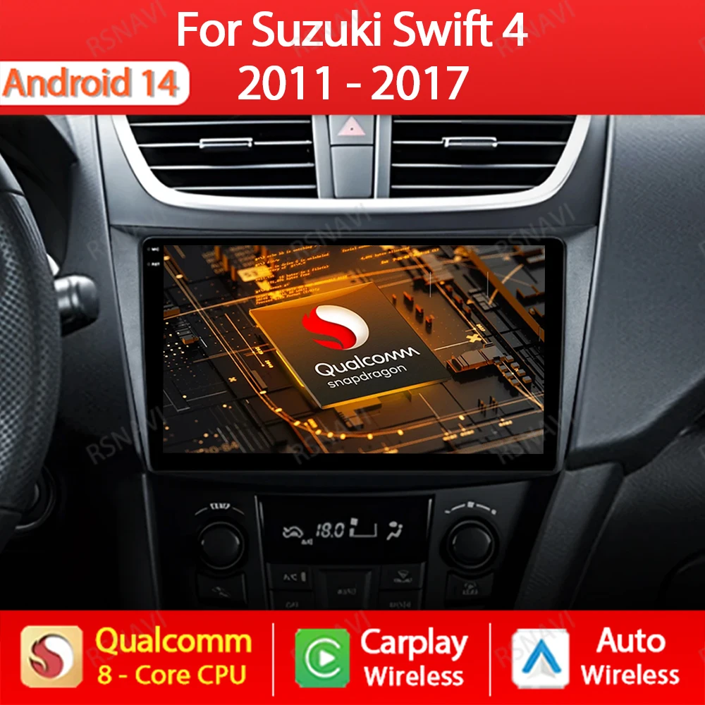 Android 14 Car Radio For Suzuki Swift 4 2011 2012 2013 2014 2015 Multimedia Video Player Carplay Auto GPS NAVI 4G WIFI BT QLED
Android 14 Car Radio For Suzuki Swift 4 2011 2012 2013 2014 2015 Multimedia Video Player Carplay Auto GPS NAVI 4G WIFI BT QLED