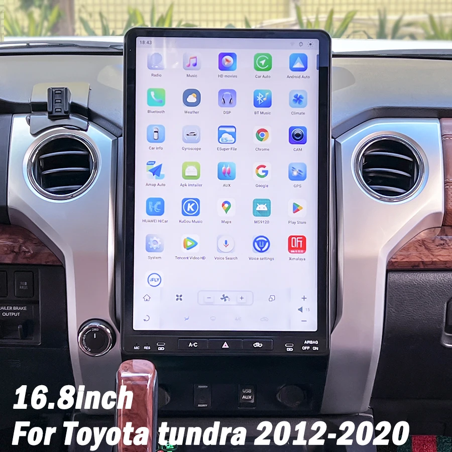 16.8" Car Radio For TOYOTA Tundra 2012-2020 Android 2K Touch Screen Carplay GPS Video Player Multimedia Navi Carplay Head Unit
16.8" Car Radio For TOYOTA Tundra 2012-2020 Android 2K Touch Screen Carplay GPS Video Player Multimedia Navi Carplay Head Unit