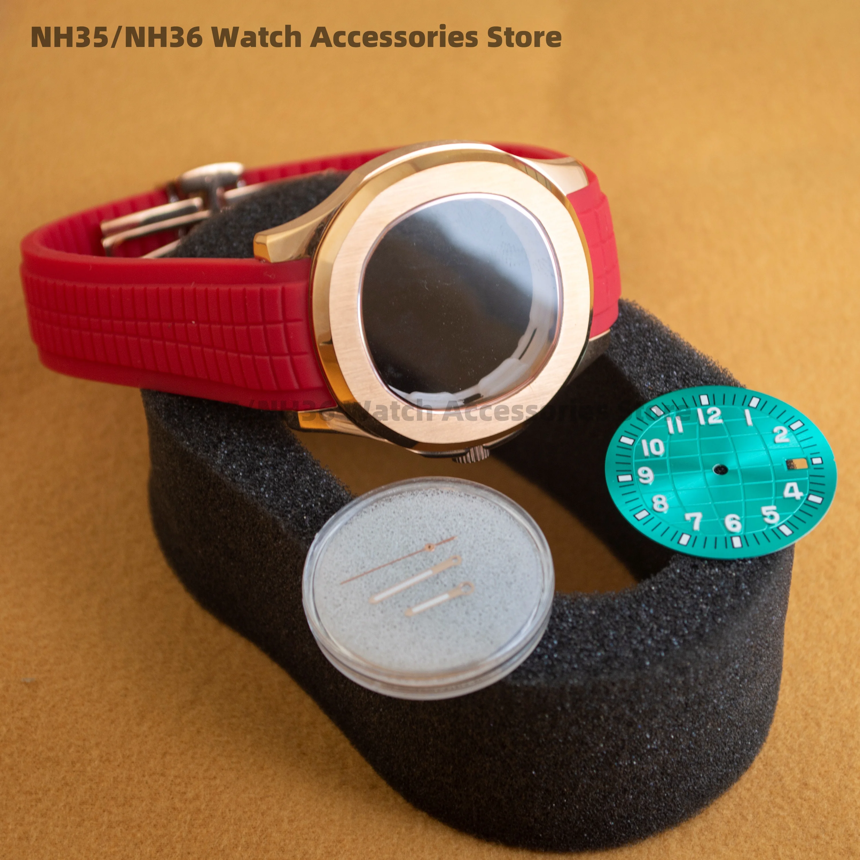 42mm NH35 Case Rubber Watchband Stainless Steel Sapphire Glass Wristwatch Fit AQUANAUT Nautilus Movement 32mm Dial Watch Parts
42mm NH35 Case Rubber Watchband Stainless Steel Sapphire Glass Wristwatch Fit AQUANAUT Nautilus Movement 32mm Dial Watch Parts
