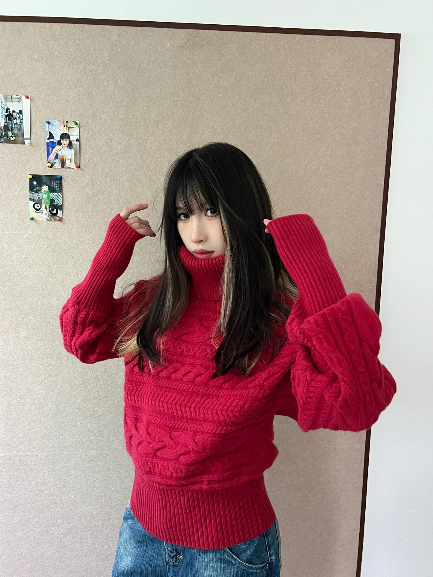 Thiened ort High Collar Knitted Sweater Women's Two-Piece Set Detachable Scarf Design Casual Sle Winter Warm Faion
Thiened ort High Collar Knitted Sweater Women's Two-Piece Set Detachable Scarf Design Casual Sle Winter Warm Faion