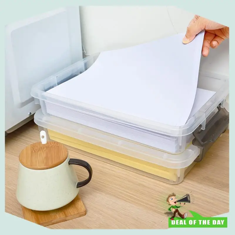 24-Hour Delivery 3 PCS Plastic Storage Bins With Latching Lids Portable Project Case Clear File Box Stackable Storage