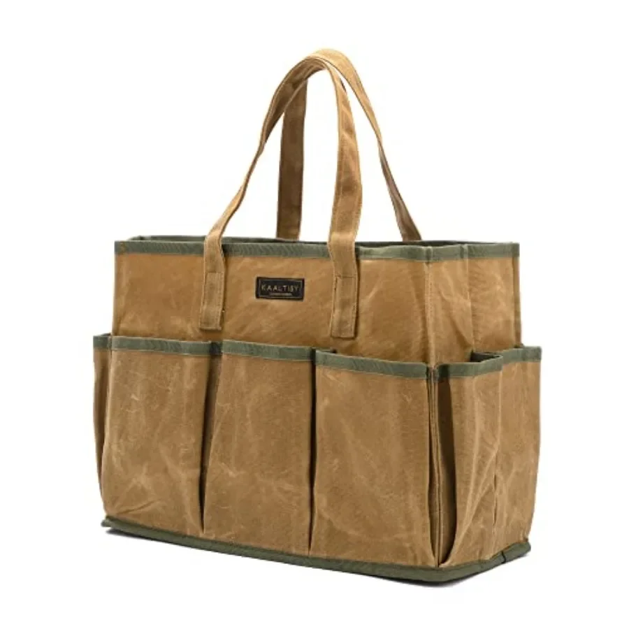 16OZ Waxed Canvas Tool Tote Bag Large-Capacity Tool Storage Tote with 10 External Pockets Multi-Purpose Garden Tool Carrier for
16OZ Waxed Canvas Tool Tote Bag Large-Capacity Tool Storage Tote with 10 External Pockets Multi-Purpose Garden Tool Carrier for