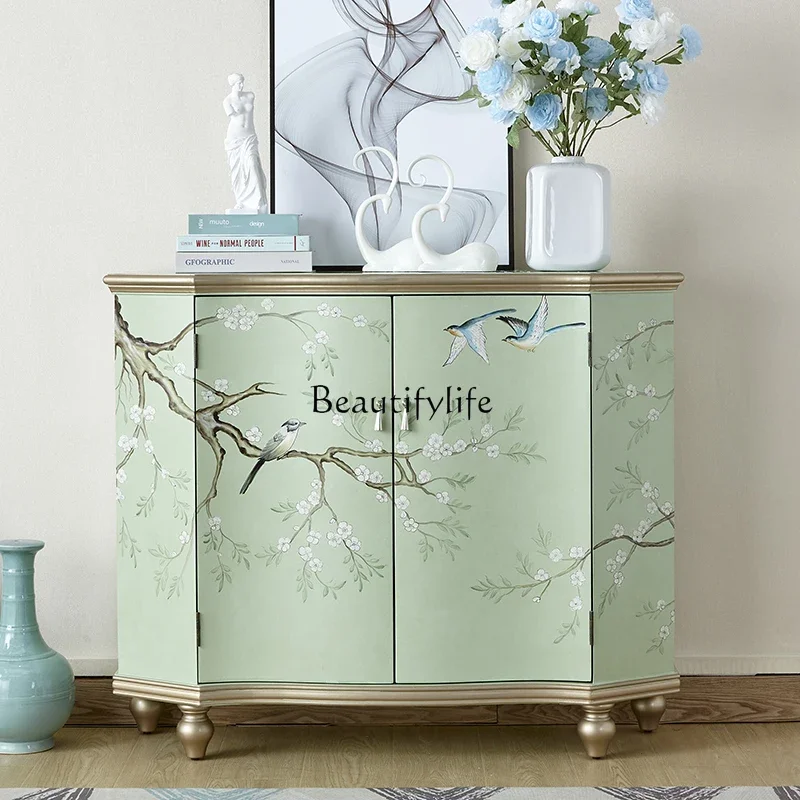 American rural retro entrance decorative cabinet storage new Chinese painted art side cabinet
American rural retro entrance decorative cabinet storage new Chinese painted art side cabinet