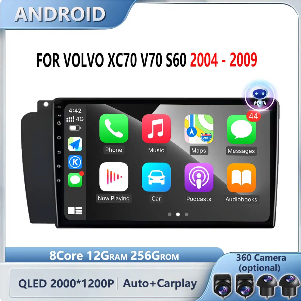 Для Volvo XC70 V70 S60 2004 2005 2006 2007 2008 2009 Android Auto Carplay Авто Радио Мультимедийный Видеоплеер WIFI + 4G DSP Стерео
Для Volvo XC70 V70 S60 2004 2005 2006 2007 2008 2009 Android Auto Carplay Авто Радио Мультимедийный Видеоплеер WIFI + 4G DSP Стерео