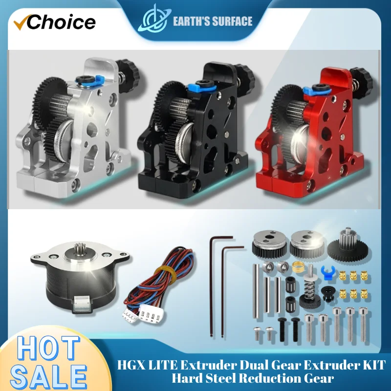 3D Printer Parts HGX LITE Extruder Dual Gear Extruder Hard Steel Reduction Gear High Speed Motor for CR10 CR 10S Ender3 V2 VORON
3D Printer Parts HGX LITE Extruder Dual Gear Extruder Hard Steel Reduction Gear High Speed Motor for CR10 CR 10S Ender3 V2 VORON