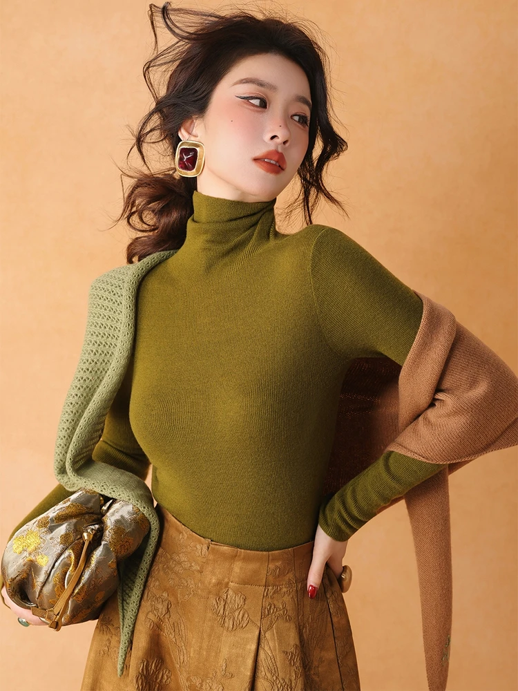 Ultra-Fine Beautiful High-Ne f-High-Ne Dangdang 'Simple Scroll Painting' 00% Wool Base irt Women's Knitted Sweater
Ultra-Fine Beautiful High-Ne f-High-Ne Dangdang 'Simple Scroll Painting' 00% Wool Base irt Women's Knitted Sweater