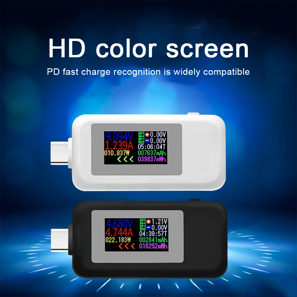 Type-C Bi-Directional Tester Colour Screen 4-30V USB Current Voltage Test Meter HD Display 0-150W Accurate Measurement
Type-C Bi-Directional Tester Colour Screen 4-30V USB Current Voltage Test Meter HD Display 0-150W Accurate Measurement