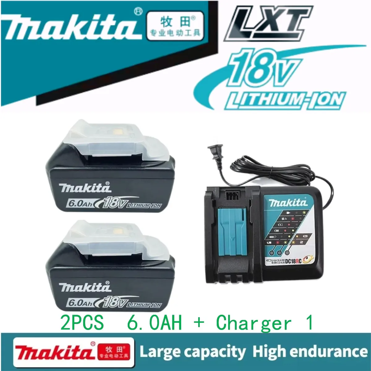 100% batería recargable original Makita 18V 6.0Ah, para Makita BL1830 BL1840 BL1850 BL1860B batería de herramientas eléctricas
100% batería recargable original Makita 18V 6.0Ah, para Makita BL1830 BL1840 BL1850 BL1860B batería de herramientas eléctricas