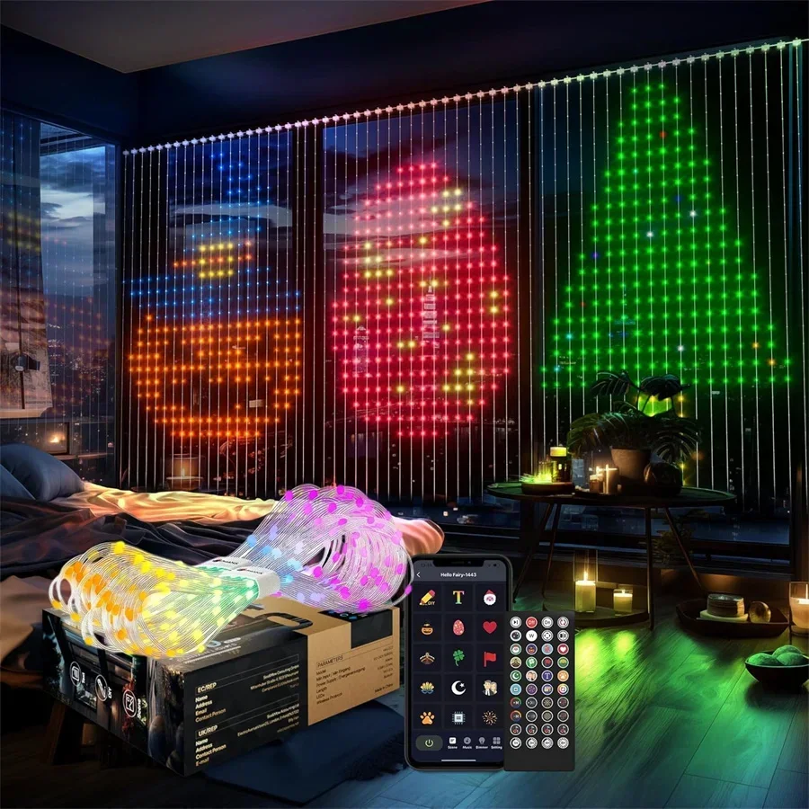 3x3M Smart App DIY Рождественский занавес Свет RGB Умная оконная занавеска Гирлянды Динамический DIY Свадебный занавес Свет
3x3M Smart App DIY Рождественский занавес Свет RGB Умная оконная занавеска Гирлянды Динамический DIY Свадебный занавес Свет