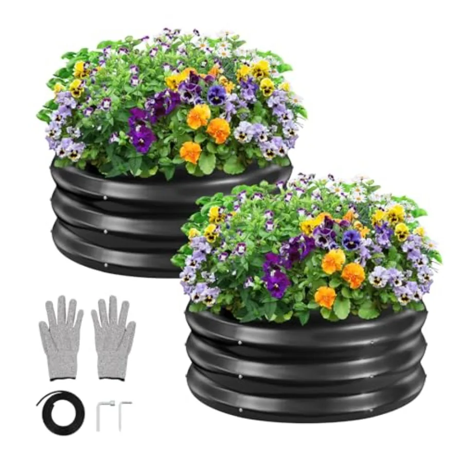 Круглая оцинкованная грядка 2x2x1 фута для сада, легко собираемая, с перчатками и инструментами для защиты от порезов, антикоррозийная, черная
Круглая оцинкованная грядка 2x2x1 фута для сада, легко собираемая, с перчатками и инструментами для защиты от порезов, антикоррозийная, черная