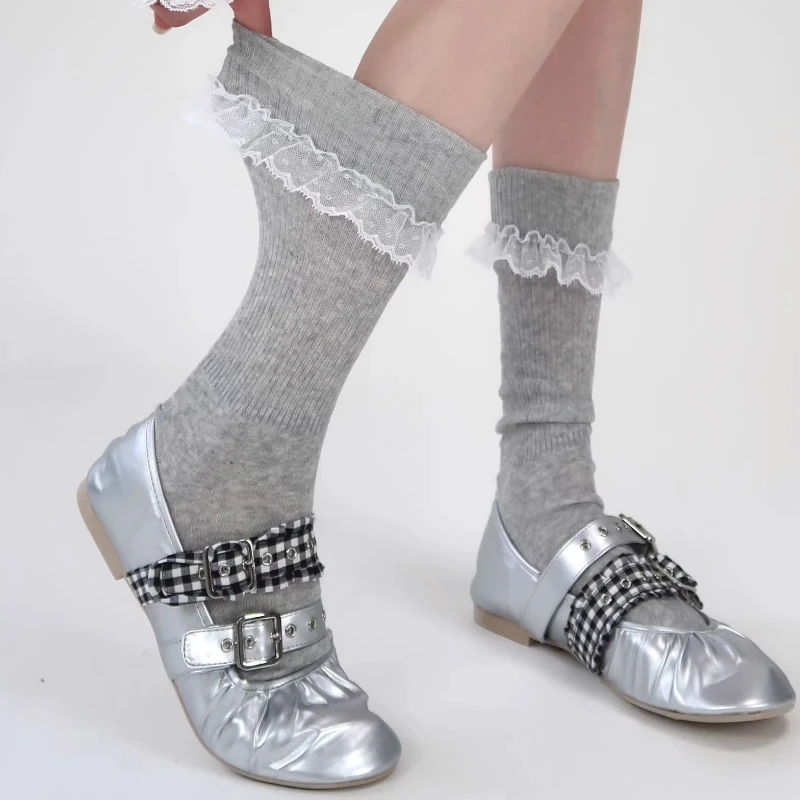 Solid Color Long Socks Women Stockings Japanese Style Cotton Knit Knee Socks JK Sweet Girls Lolita Kawaii Cute Lace Ruffle Socks
Solid Color Long Socks Women Stockings Japanese Style Cotton Knit Knee Socks JK Sweet Girls Lolita Kawaii Cute Lace Ruffle Socks