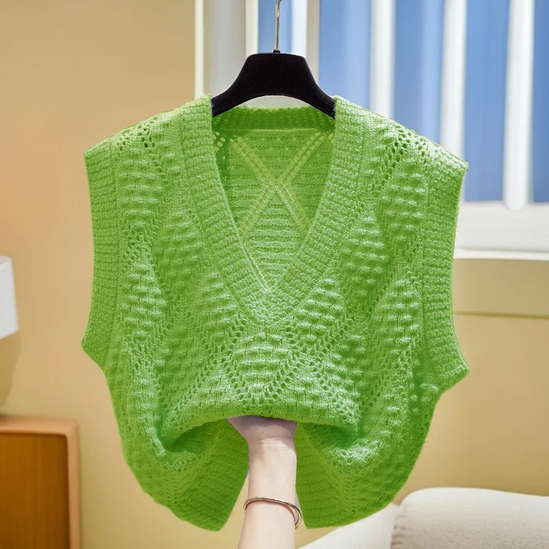 Осень-зима 2026, горячая распродажа, женский полый вязаный жилет с v-образным вырезом, свободный многослойный жилет для повседневной и офисной одежды
Осень-зима 2026, горячая распродажа, женский полый вязаный жилет с v-образным вырезом, свободный многослойный жилет для повседневной и офисной одежды