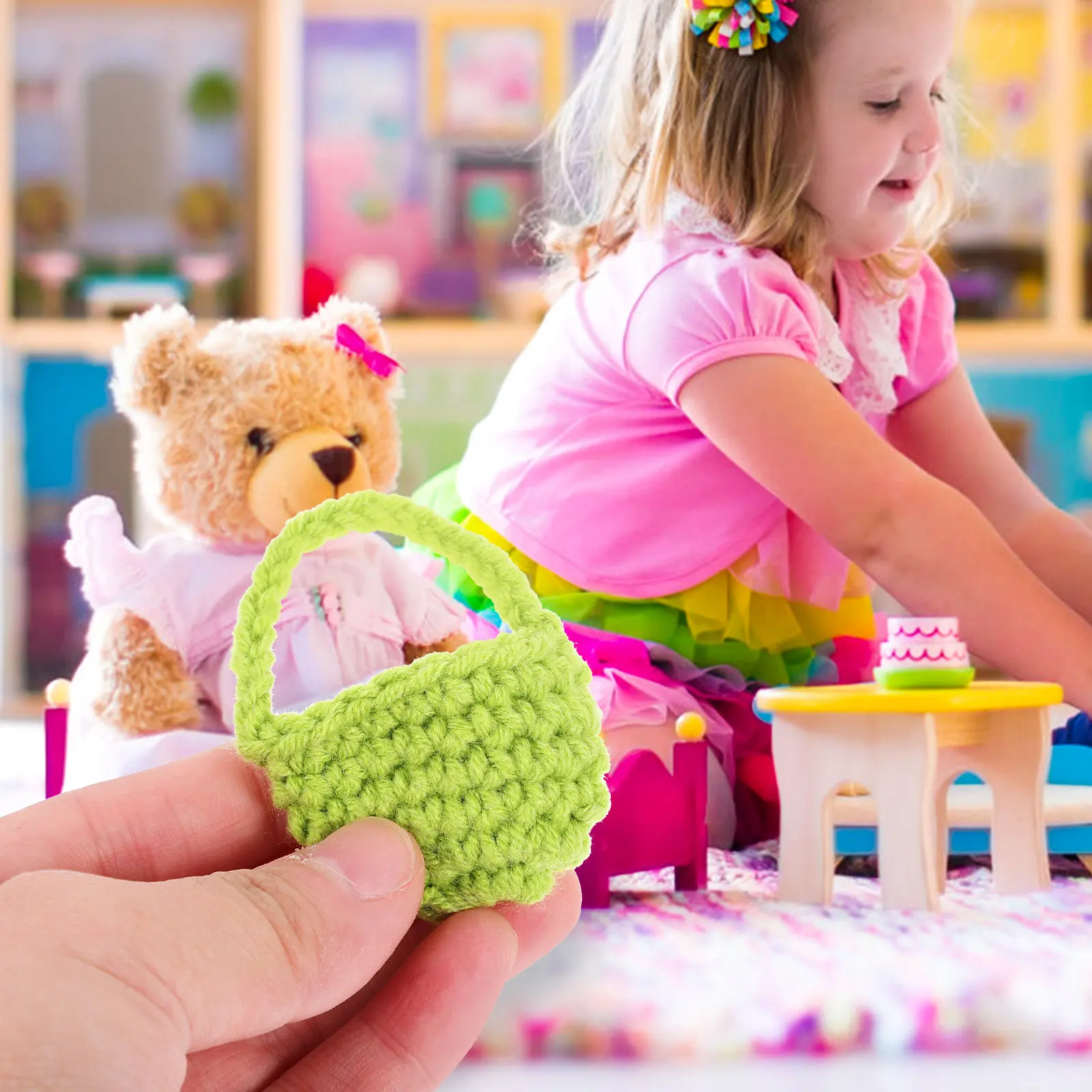 10Pcs Mini Knitted Bag Handcrafted Small Storage Bag Miniature House Ornament Tiny Knitting Decoration Accessory
10Pcs Mini Knitted Bag Handcrafted Small Storage Bag Miniature House Ornament Tiny Knitting Decoration Accessory