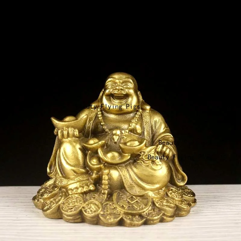 Pure copper Maitreya Buddha statue creative figure lucky home decoration crafts
Pure copper Maitreya Buddha statue creative figure lucky home decoration crafts