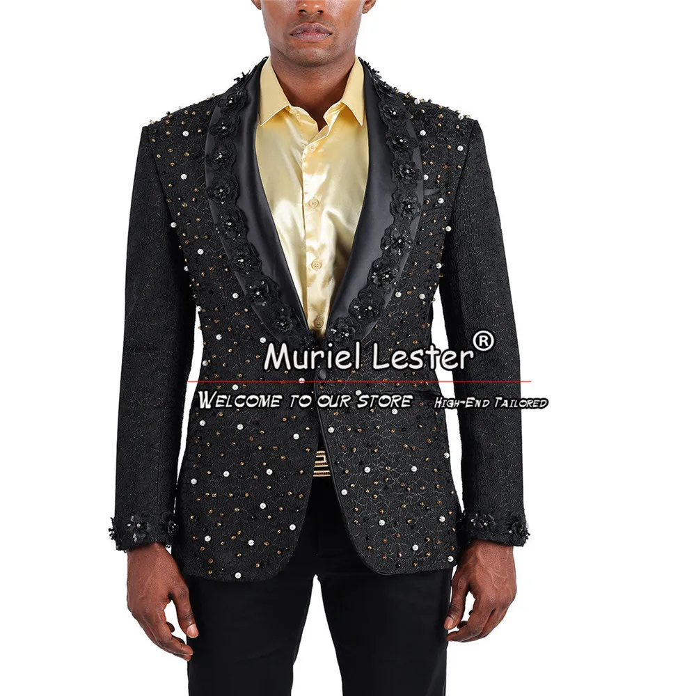 Mens Black Wedding Suits Groom Wear Tuxedos Plus Size Jacquard Blazer Pants 2 Pieces Banquet Prom Dress Male Fashion Clothing
Mens Black Wedding Suits Groom Wear Tuxedos Plus Size Jacquard Blazer Pants 2 Pieces Banquet Prom Dress Male Fashion Clothing