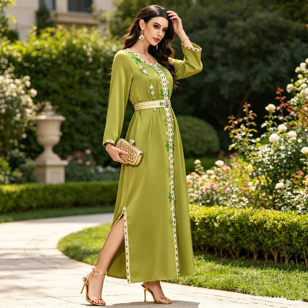 2026 Luxury Satin Abaya Women Diamond Embellished Long Dress Dubai Split Hem Kaftan Eid Djellaba Jalabiya Islamic Daily Outfit
2026 Luxury Satin Abaya Women Diamond Embellished Long Dress Dubai Split Hem Kaftan Eid Djellaba Jalabiya Islamic Daily Outfit