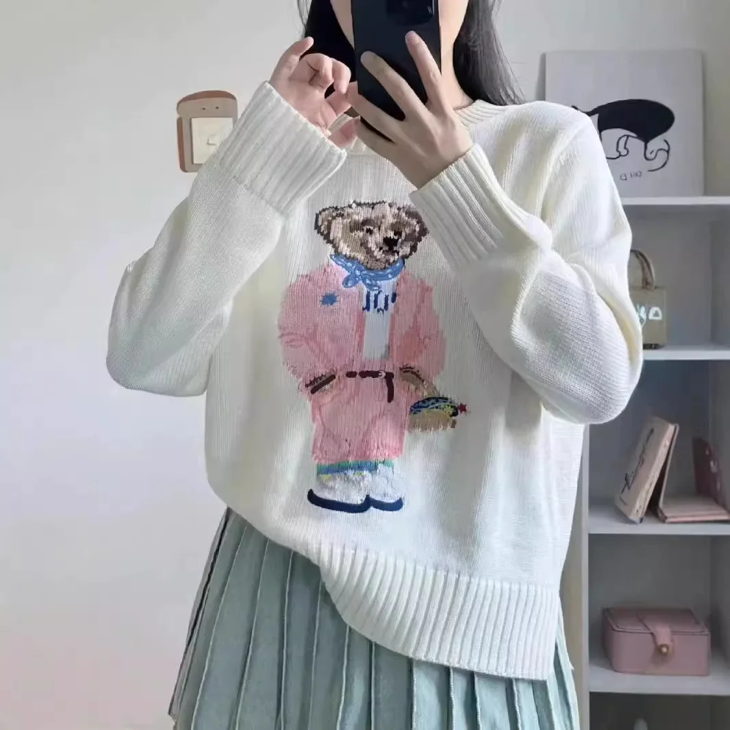 2025 New Bear green Sweater Heavy embroidery cute animal Women Tops Round Neck Long Sleeves pullover Knitted Sweater For Women
2025 New Bear green Sweater Heavy embroidery cute animal Women Tops Round Neck Long Sleeves pullover Knitted Sweater For Women