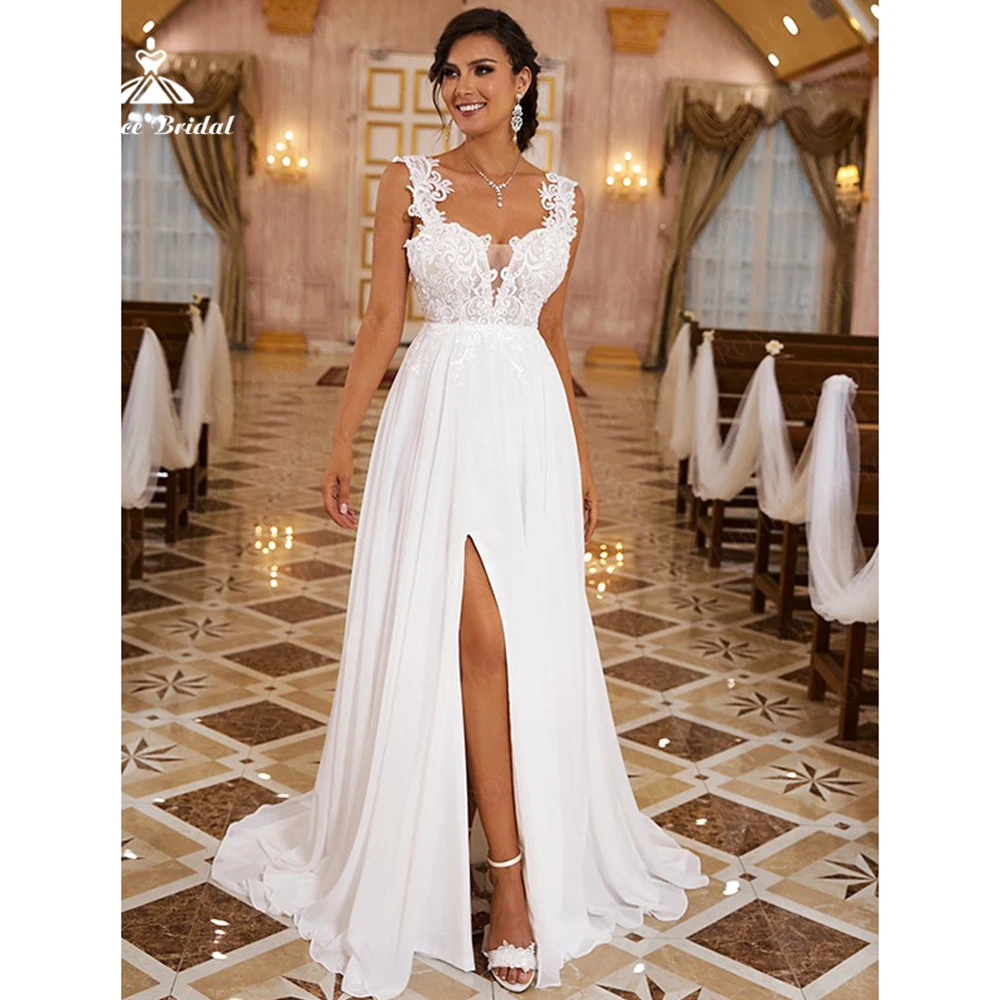 Roycebridal Богемное шифоновое свадебное платье трапециевидной формы с кружевной аппликацией и v-образным вырезом 2025 года, с разрезом по бокам, по индивидуальному заказу, Vestidos De Novia Boda
Roycebridal Богемное шифоновое свадебное платье трапециевидной формы с кружевной аппликацией и v-образным вырезом 2025 года, с разрезом по бокам, по индивидуальному заказу, Vestidos De Novia Boda
