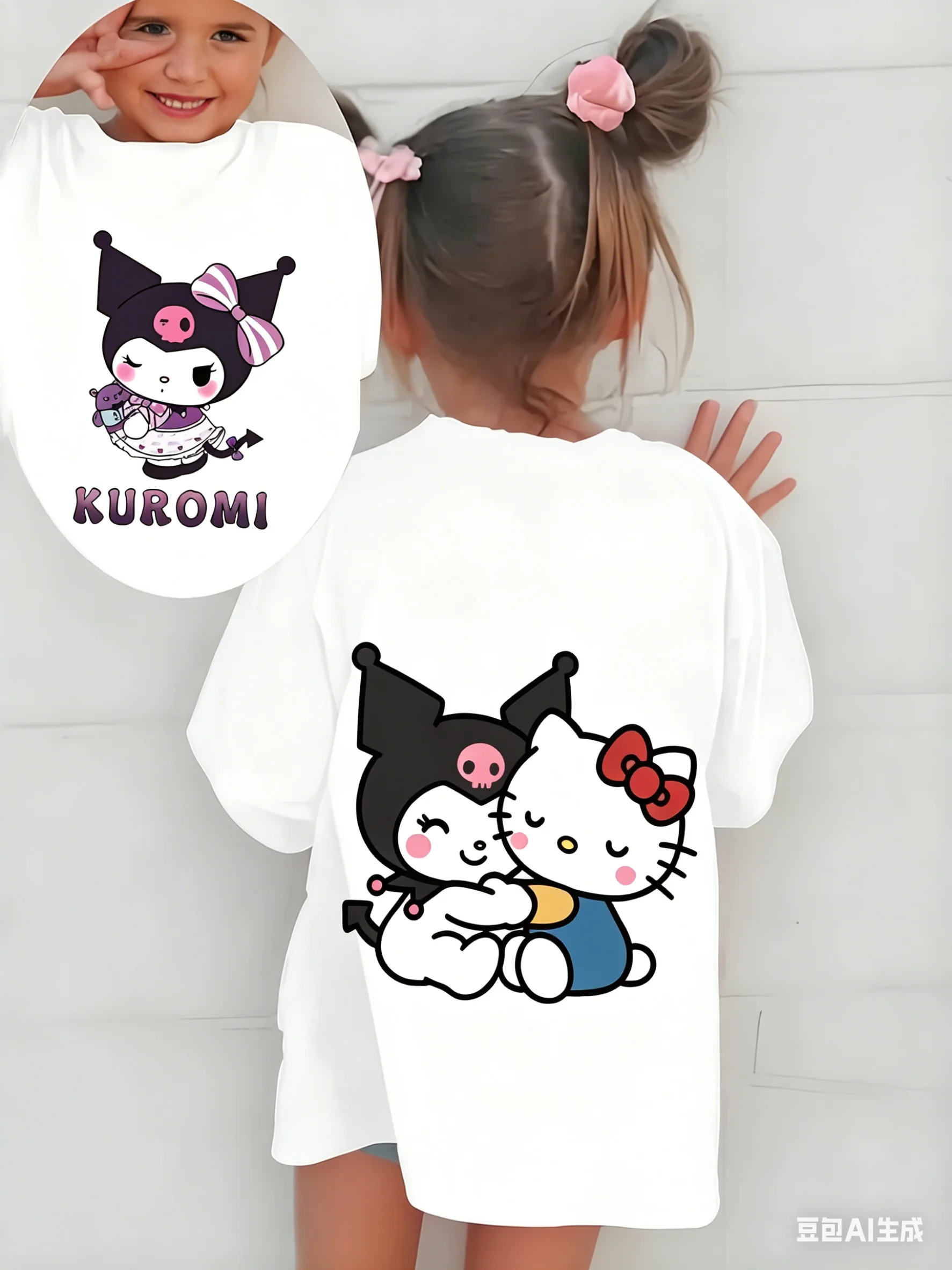 2026 Kuromi And Hello Kitty Printed Kids T Shirt Cute Cartoon Graphic Comfortable summer children's family wear
2026 Kuromi And Hello Kitty Printed Kids T Shirt Cute Cartoon Graphic Comfortable summer children's family wear
