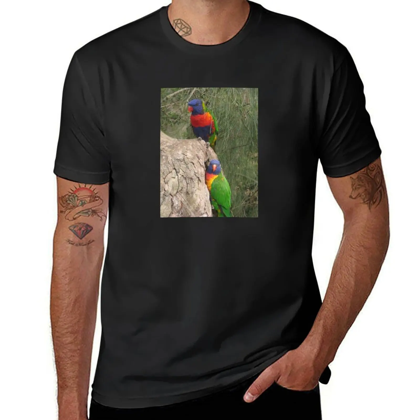 Lorikeet Greeting Card Rainbow Lory Parrot Photo T-Shirt graphic tee shirt custom t-shirts anime t shirts men workout shirt
Lorikeet Greeting Card Rainbow Lory Parrot Photo T-Shirt graphic tee shirt custom t-shirts anime t shirts men workout shirt