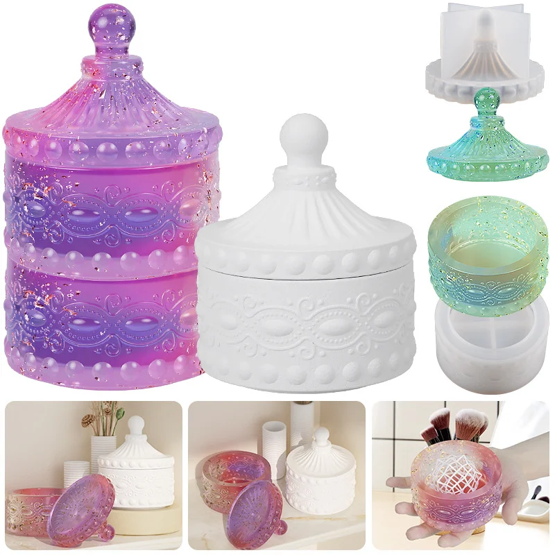 Vintage Style Storage Box Silicone Mold with Lid DIY Crystal Epoxy Resin Mold TrinketS Box Candle Jar for DIY Jewelry Boxes Mold
Vintage Style Storage Box Silicone Mold with Lid DIY Crystal Epoxy Resin Mold TrinketS Box Candle Jar for DIY Jewelry Boxes Mold