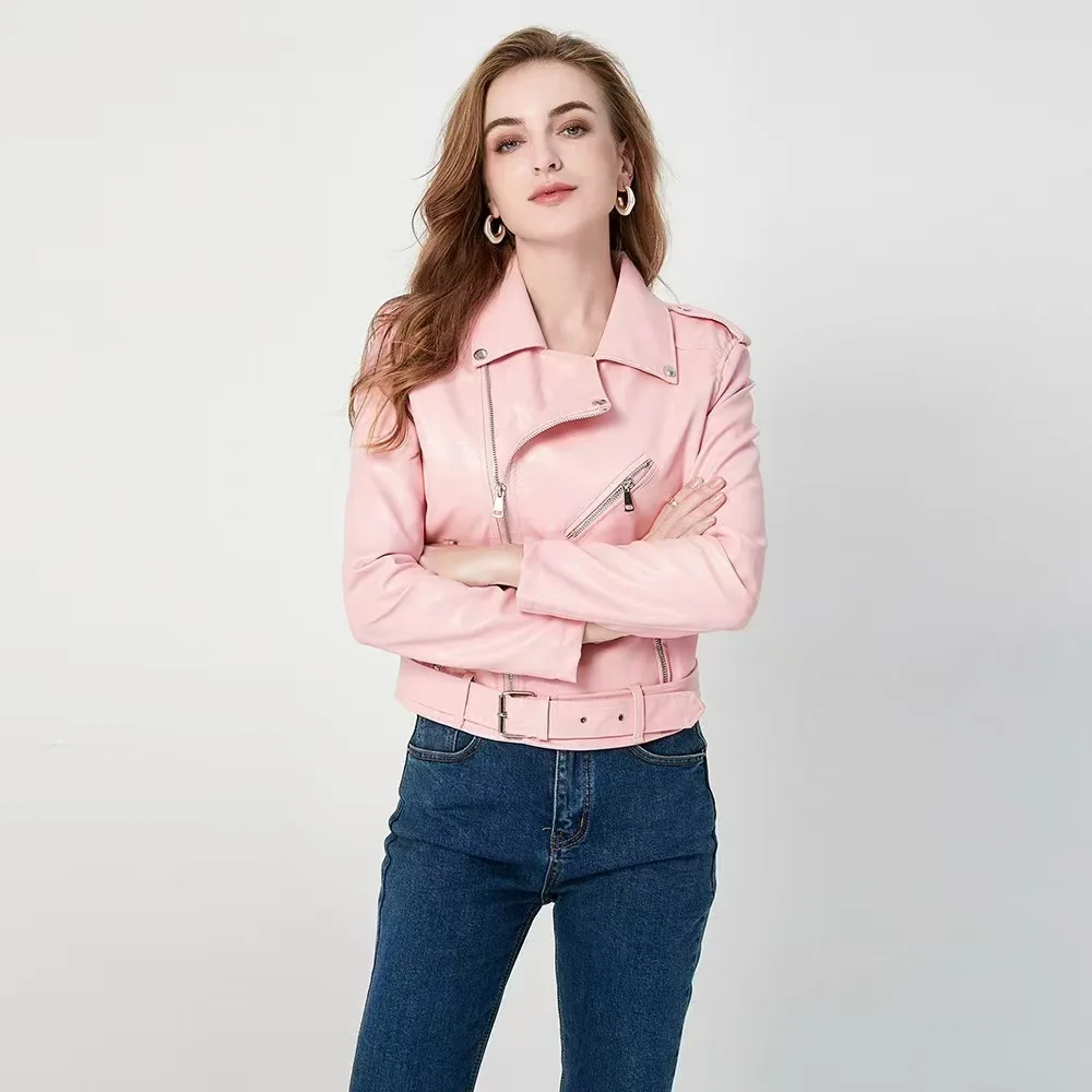 Women's PU Leather Jacket Spring Autumn Slim Fit Motorcycle Washed Zipper Casual Fashion Short Coat Thickened Long Sleeve
Women's PU Leather Jacket Spring Autumn Slim Fit Motorcycle Washed Zipper Casual Fashion Short Coat Thickened Long Sleeve