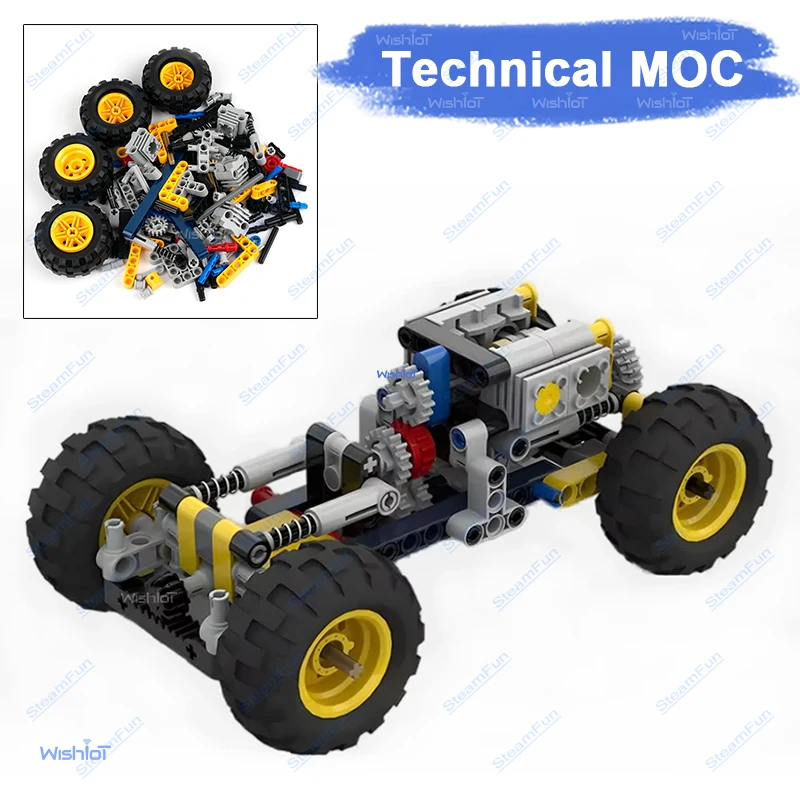 Small Buggy Chassis Technical Bricks Series MOC Dune Cars Suspension System Set Building Blocks Assembled DIY Model Toys Gift
Small Buggy Chassis Technical Bricks Series MOC Dune Cars Suspension System Set Building Blocks Assembled DIY Model Toys Gift