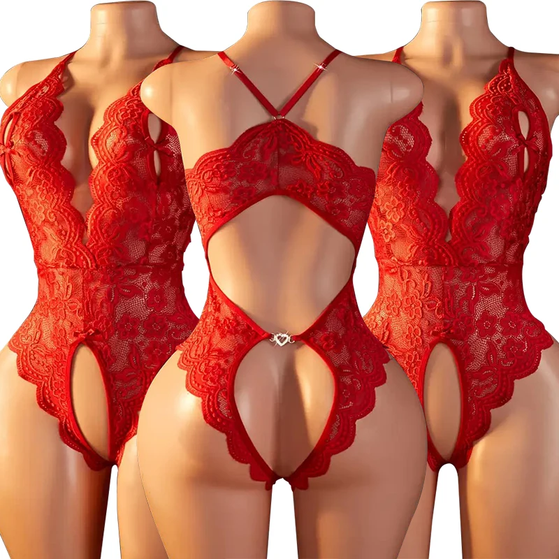 Summer Crotchless Lingerie Women Lace Hollow Pajamas Set Sexy Open Bra Nightdress Deep V Backless Sleepwear Erotic Pajama Sets
Summer Crotchless Lingerie Women Lace Hollow Pajamas Set Sexy Open Bra Nightdress Deep V Backless Sleepwear Erotic Pajama Sets