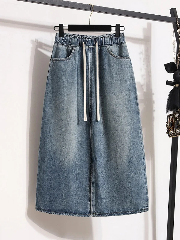 plus Size Elastic High Waist Summer New Casual Denim Skirt A-Line Korean Sle Commute f-length Women's Faion
plus Size Elastic High Waist Summer New Casual Denim Skirt A-Line Korean Sle Commute f-length Women's Faion