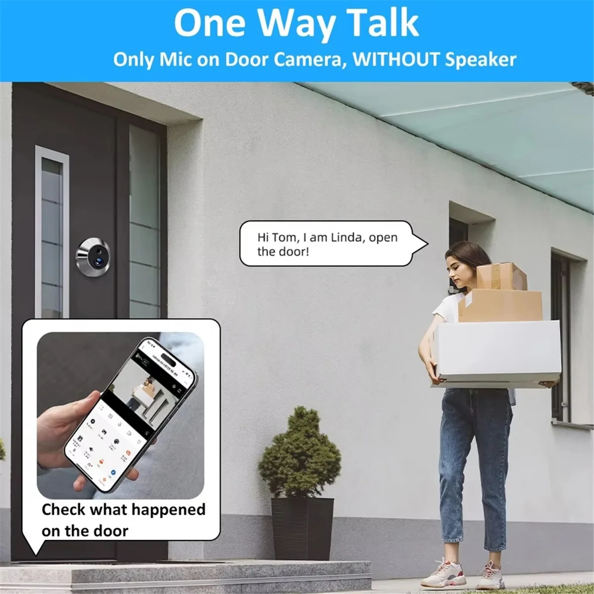 TEH-eMini Smart Life Tuya 3MP 140° Wide View Angle 2.4Ghz WiFi Magic Door Peephole Eye PIR Camera Digital Door
TEH-eMini Smart Life Tuya 3MP 140° Wide View Angle 2.4Ghz WiFi Magic Door Peephole Eye PIR Camera Digital Door