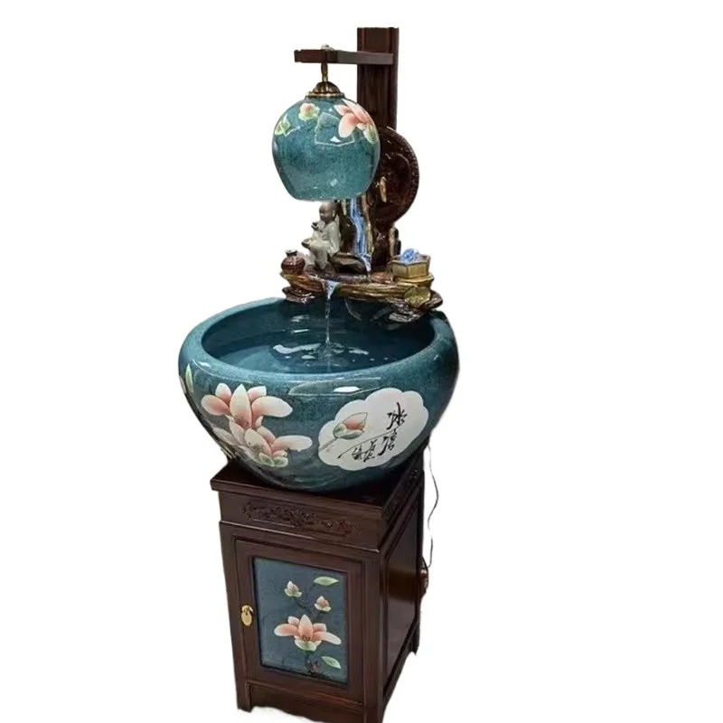 *Ceramic fish tank, cabinet style goldfish tank, floor standing fish tank, household entrance, living room fish basin decoration
*Ceramic fish tank, cabinet style goldfish tank, floor standing fish tank, household entrance, living room fish basin decoration