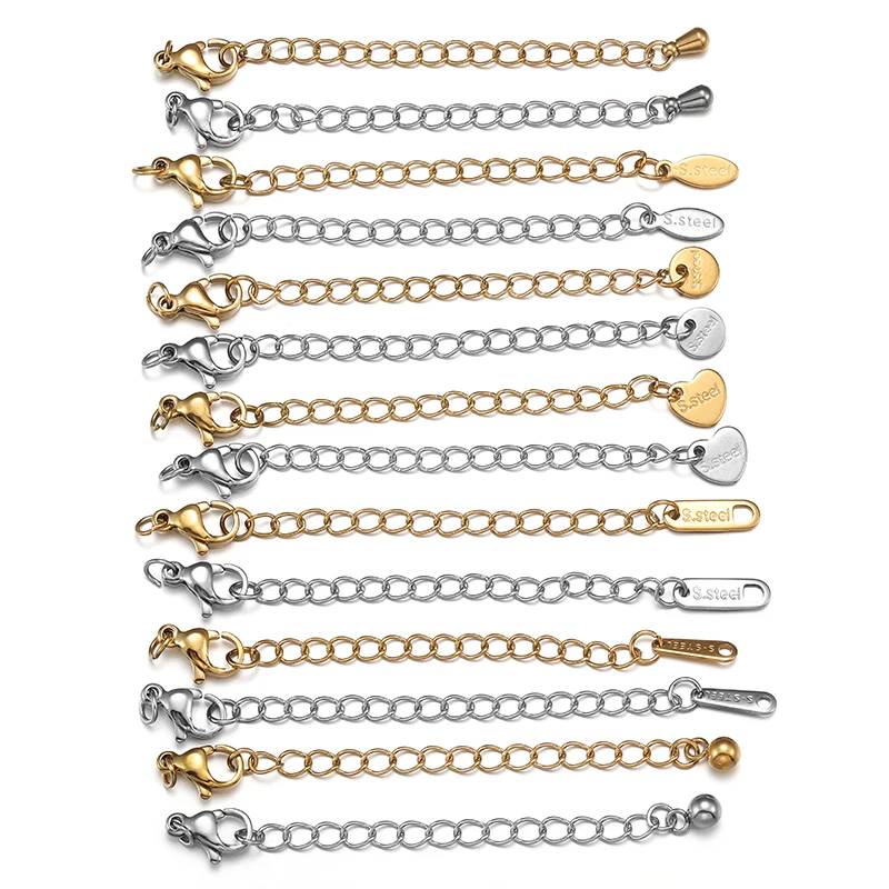 5pcs Stainless Steel Extension Chains with Lobster Clasps Connector Link Necklace Tail Making DIY Bracelet Accessories Supplies
5pcs Stainless Steel Extension Chains with Lobster Clasps Connector Link Necklace Tail Making DIY Bracelet Accessories Supplies