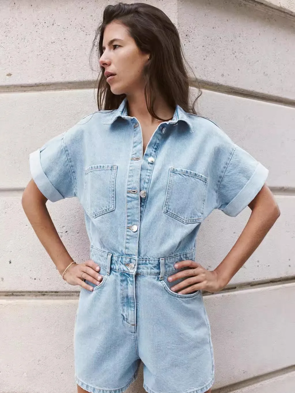 Summer 2024 Faionable Women's Denim ort One-Piece Pants Z975 New Arrival High Waist Wide Leg ort Length Trendy
Summer 2024 Faionable Women's Denim ort One-Piece Pants Z975 New Arrival High Waist Wide Leg ort Length Trendy