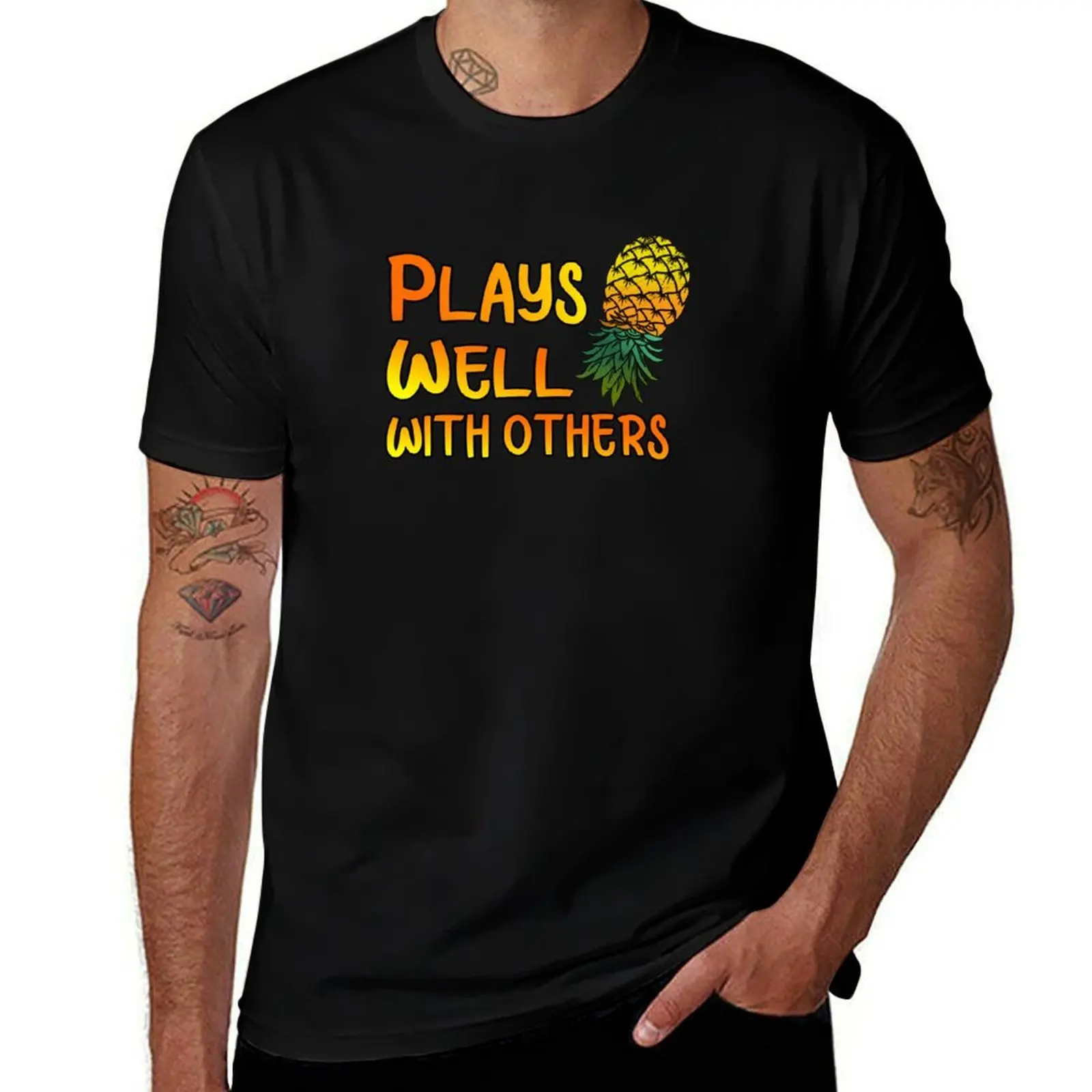 Plays Well With Others-Upside Down Pineapple Gift T-Shirt cotton t shirts man 100% t shirt man designer T-shirt
Plays Well With Others-Upside Down Pineapple Gift T-Shirt cotton t shirts man 100% t shirt man designer T-shirt