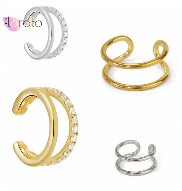 1 PC 925 Sterling Silver Double layer Ear cuff for Women Charming Clip On Earrings ear cuff Without Piercing Earrings Jewelry
1 PC 925 Sterling Silver Double layer Ear cuff for Women Charming Clip On Earrings ear cuff Without Piercing Earrings Jewelry
