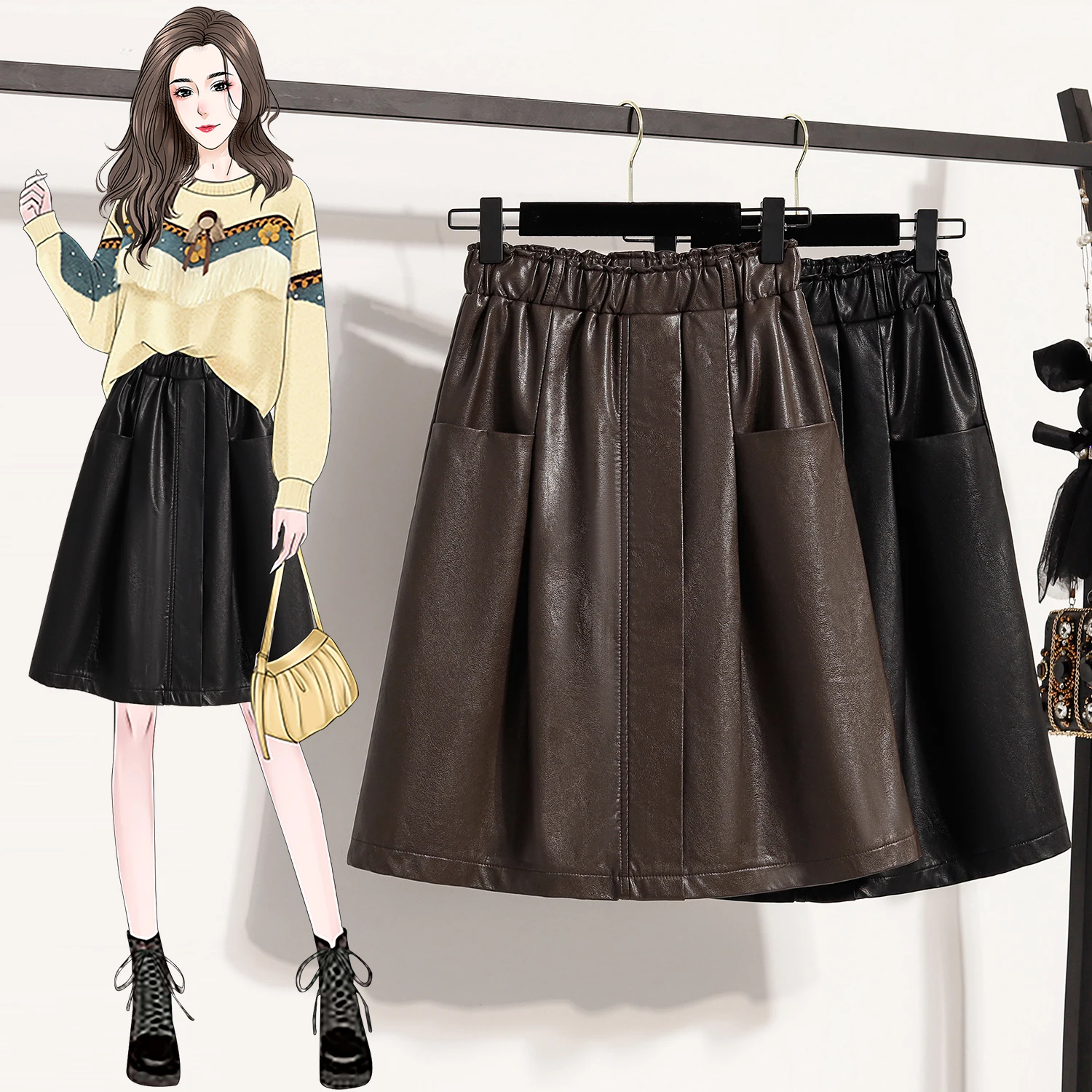 Женская юбка больших размеров, стройнящая, омолаживающая, скрывающая недостатки фигуры, весенне-осенняя, новая, А-силуэт, модная, свободная, длинная юбка макси
Женская юбка больших размеров, стройнящая, омолаживающая, скрывающая недостатки фигуры, весенне-осенняя, новая, А-силуэт, модная, свободная, длинная юбка макси