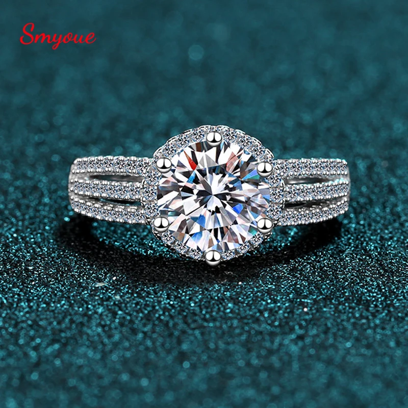 Smyoue 2/3CT Luxury Moissanite Wedding Rings for Women White Gold Plated Sparkling Diamond Band S925 Sterling Silver Jewellery
Smyoue 2/3CT Luxury Moissanite Wedding Rings for Women White Gold Plated Sparkling Diamond Band S925 Sterling Silver Jewellery