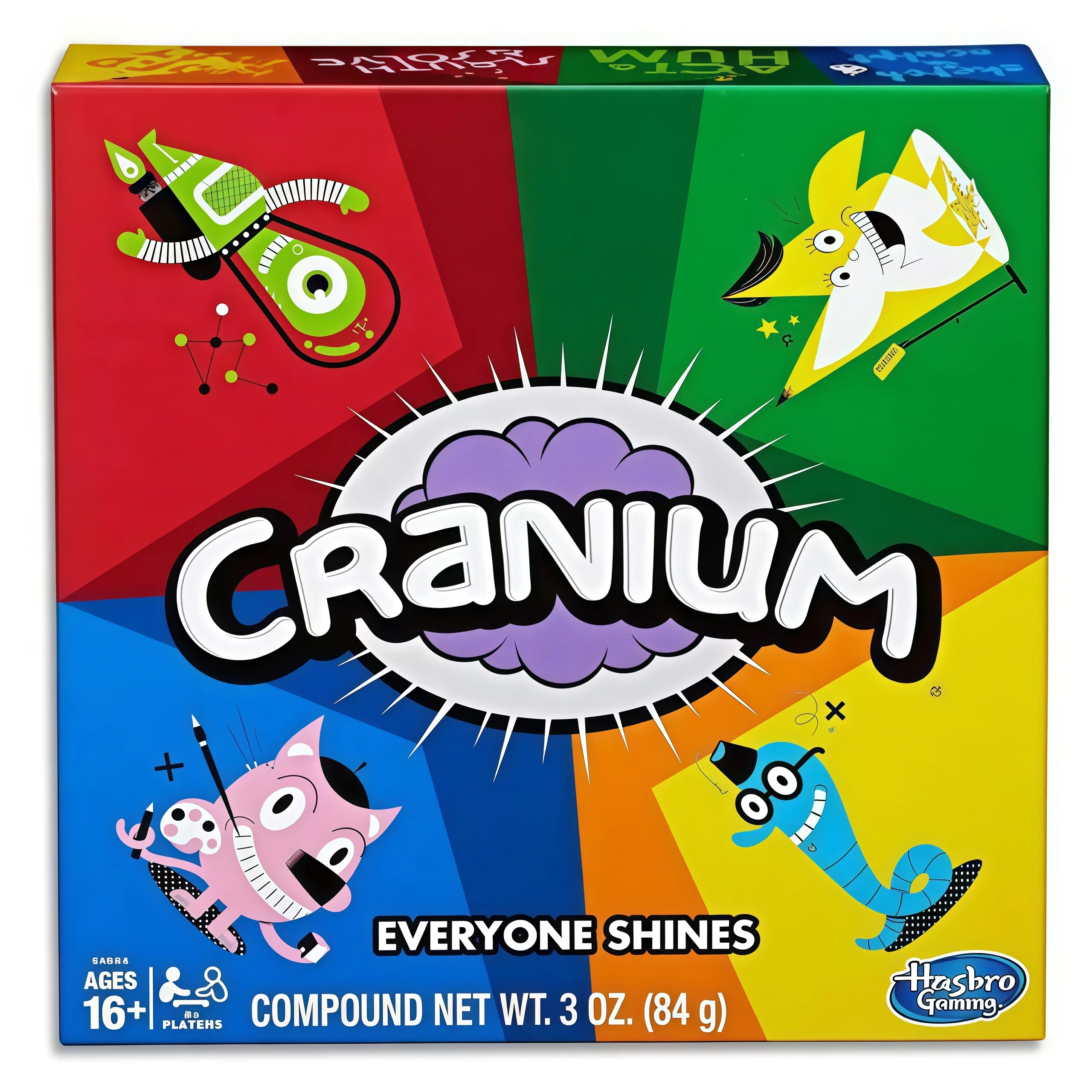 Cranium Everyone Shines Board Game, Hasbro Party Game with Sculpting, Acting, Sketching & Trivia Challenges, for 4+ Players
Cranium Everyone Shines Board Game, Hasbro Party Game with Sculpting, Acting, Sketching & Trivia Challenges, for 4+ Players