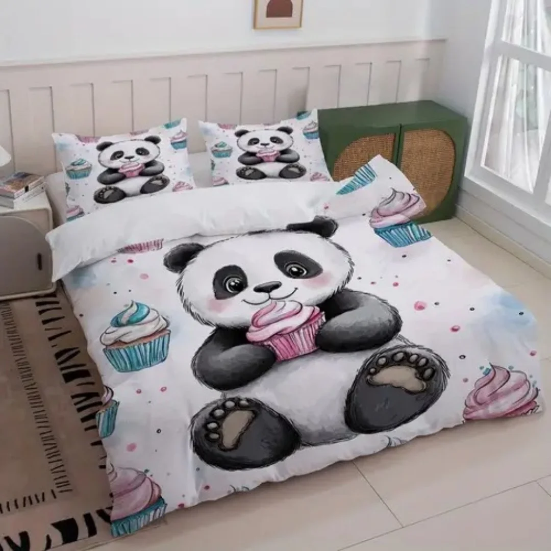 Cartoon Panda Printed Duvet Cover Queen King Size Cute Black and White Panda Bedding Set Suitable for Home Decoration 3 Pcs
Cartoon Panda Printed Duvet Cover Queen King Size Cute Black and White Panda Bedding Set Suitable for Home Decoration 3 Pcs