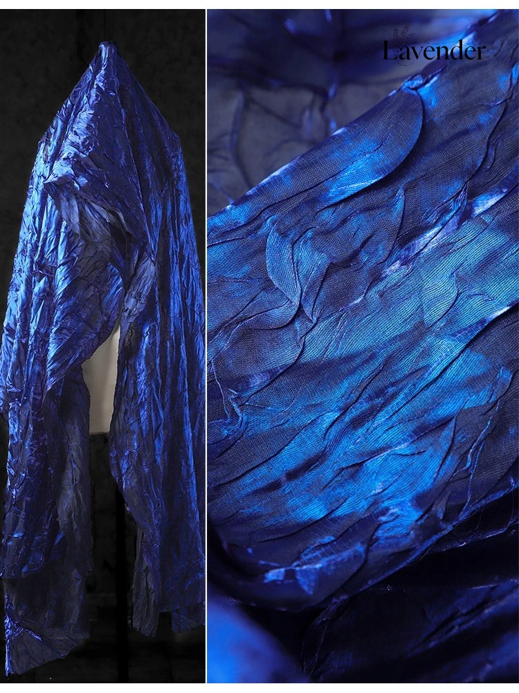 Navy Blue Water Ripple Crepe Fabric Irregular Pleated Wavy Texture Mesh for Sewing Skirts Fashion Designer Apparel Crafts
Navy Blue Water Ripple Crepe Fabric Irregular Pleated Wavy Texture Mesh for Sewing Skirts Fashion Designer Apparel Crafts